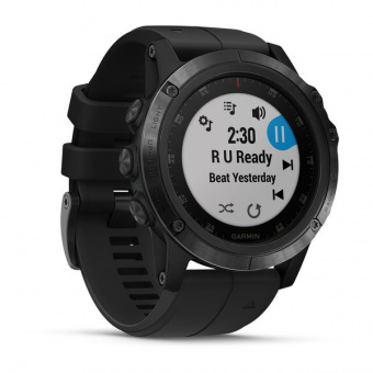 Часы Garmin Fenix 5 Plus Sapphire черные с черным ремешком